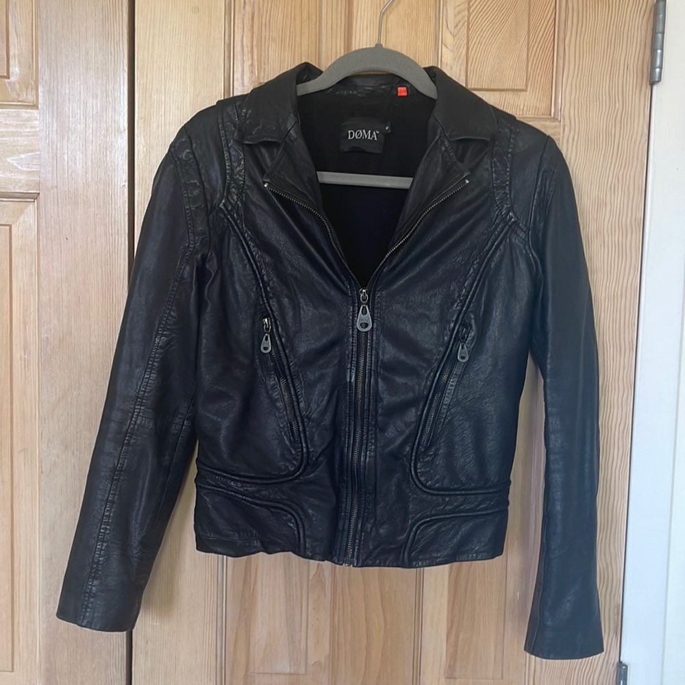 Doma Genuine Leather Biker Jacket